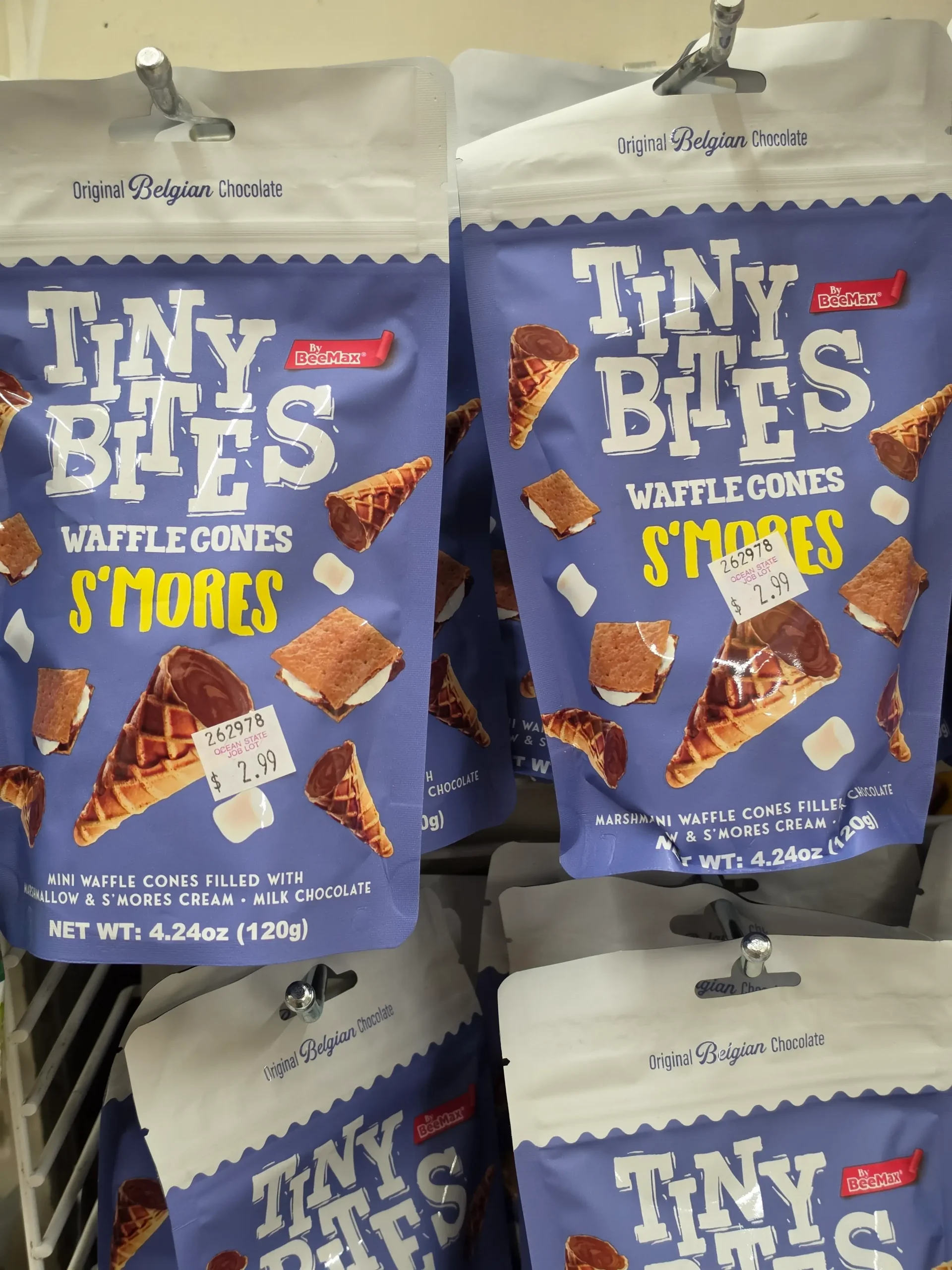 Tiny Bites S'mores Waffle Cones.