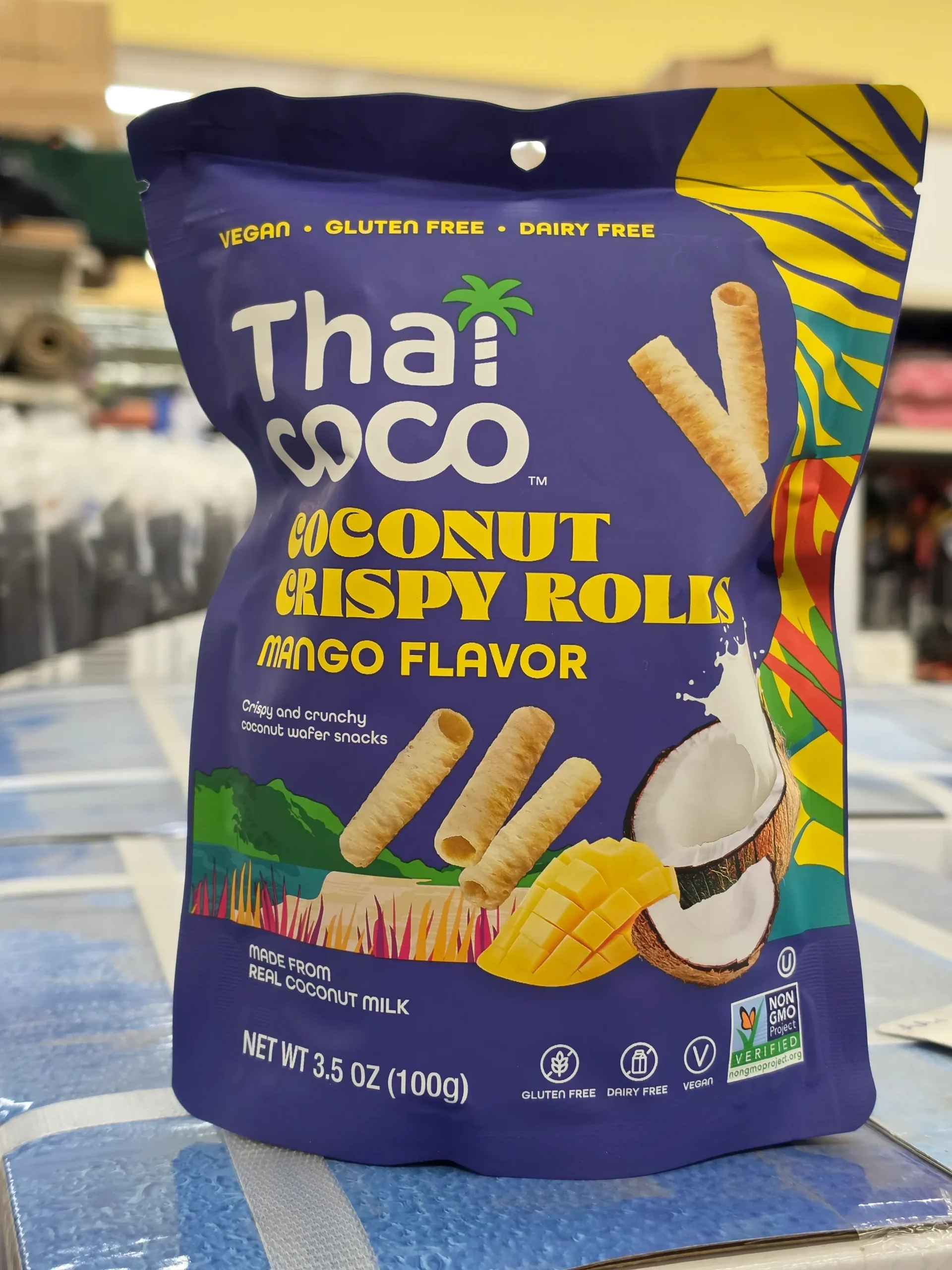 Thai Coco Coconut Crispy Rolls Mango Flavor.