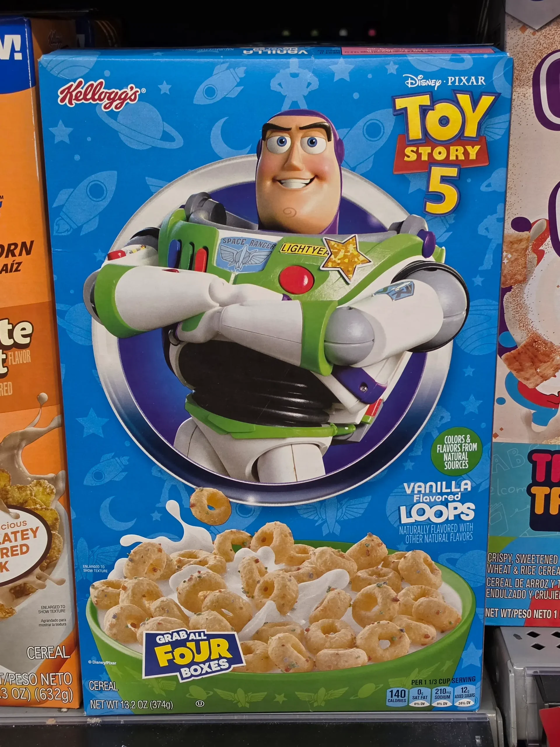Kellogg's Toy Story 5 Vanilla Flavored Loops.