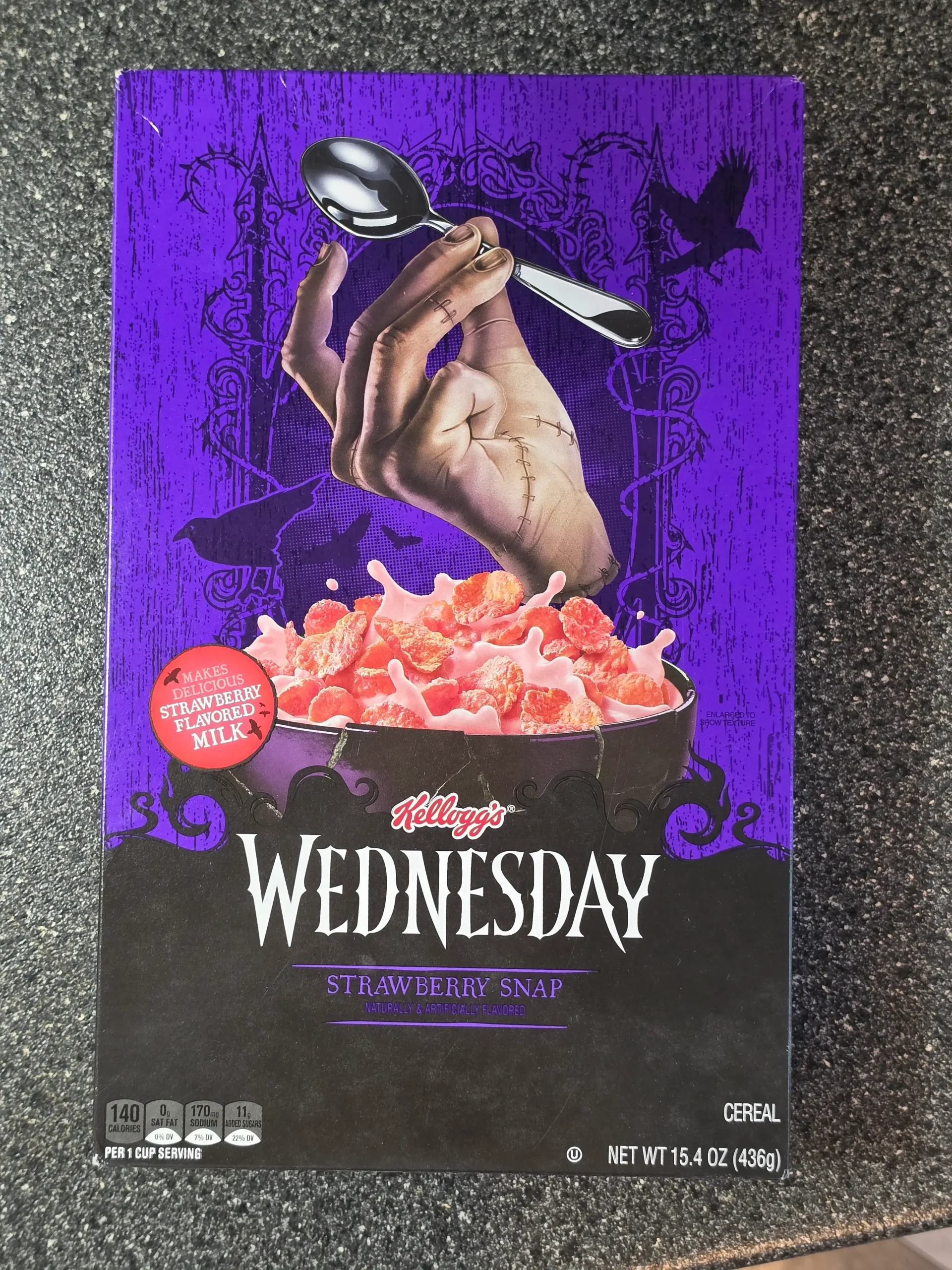 Kellogg's Wednesday Strawberry Snap Cereal.