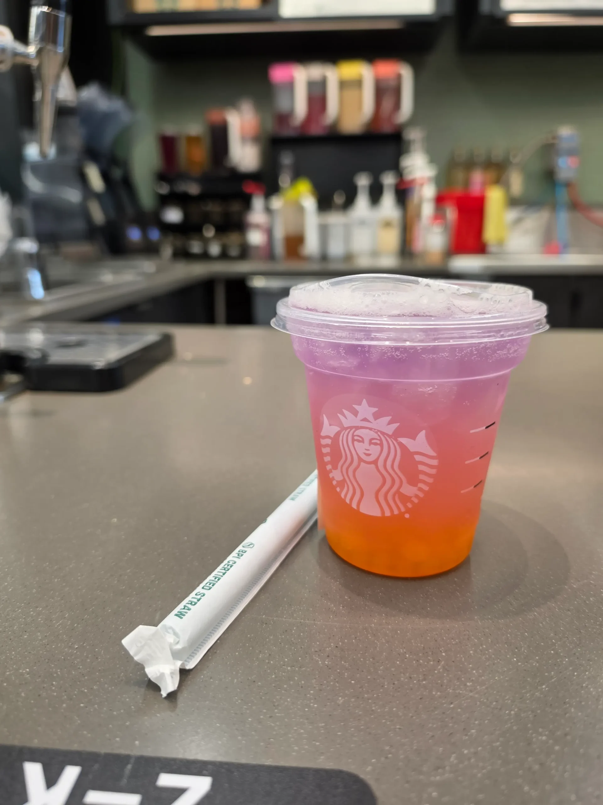 Starbucks Tropical Butterfly Energy Refresher.