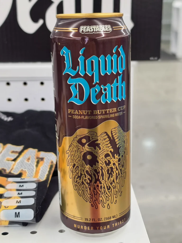 Feastables Liquid Death Peanut Butter Cup.