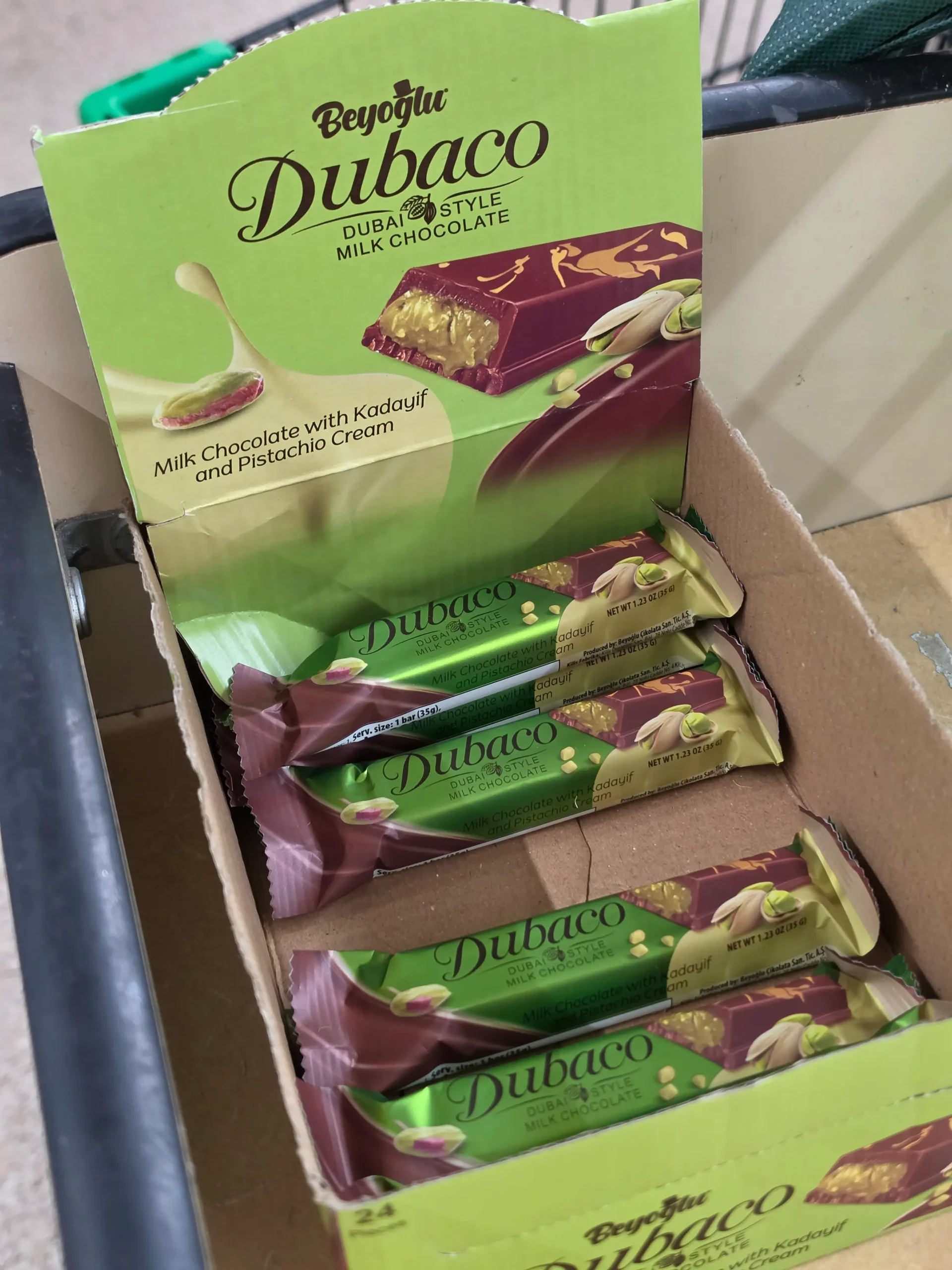 Beyoglu Dubaco Dubai Style Milk Chocolate Bars.