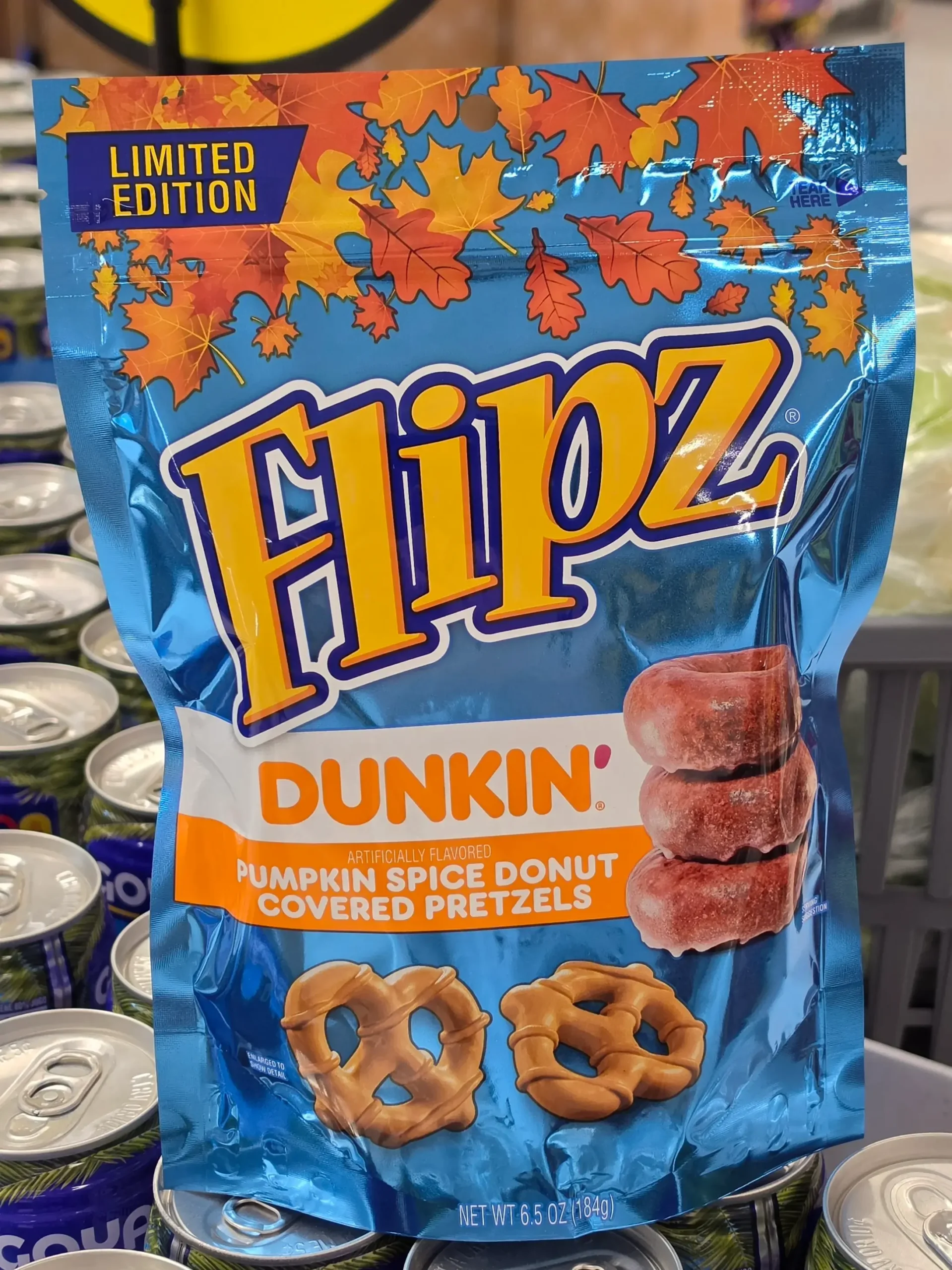 Flipz Dunkin' Donuts Pumpkin Spice Donut Covered Pretzels.