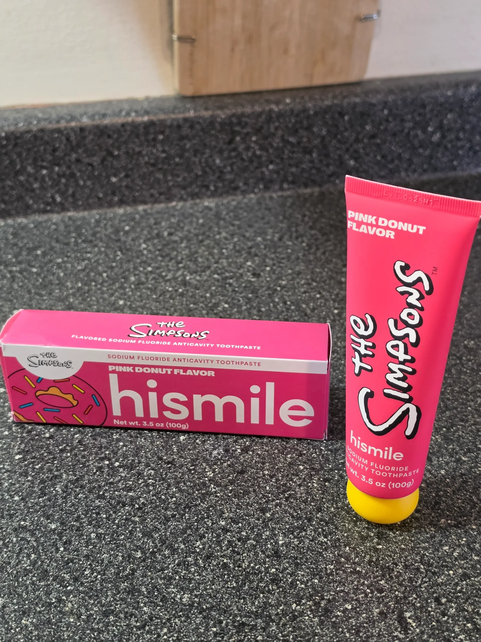 Hismile The Simpsons Pink Donut Flavor Toothpaste.