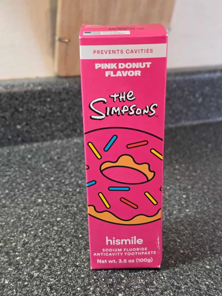 Hismile The Simpsons Pink Donut Flavor Toothpaste.