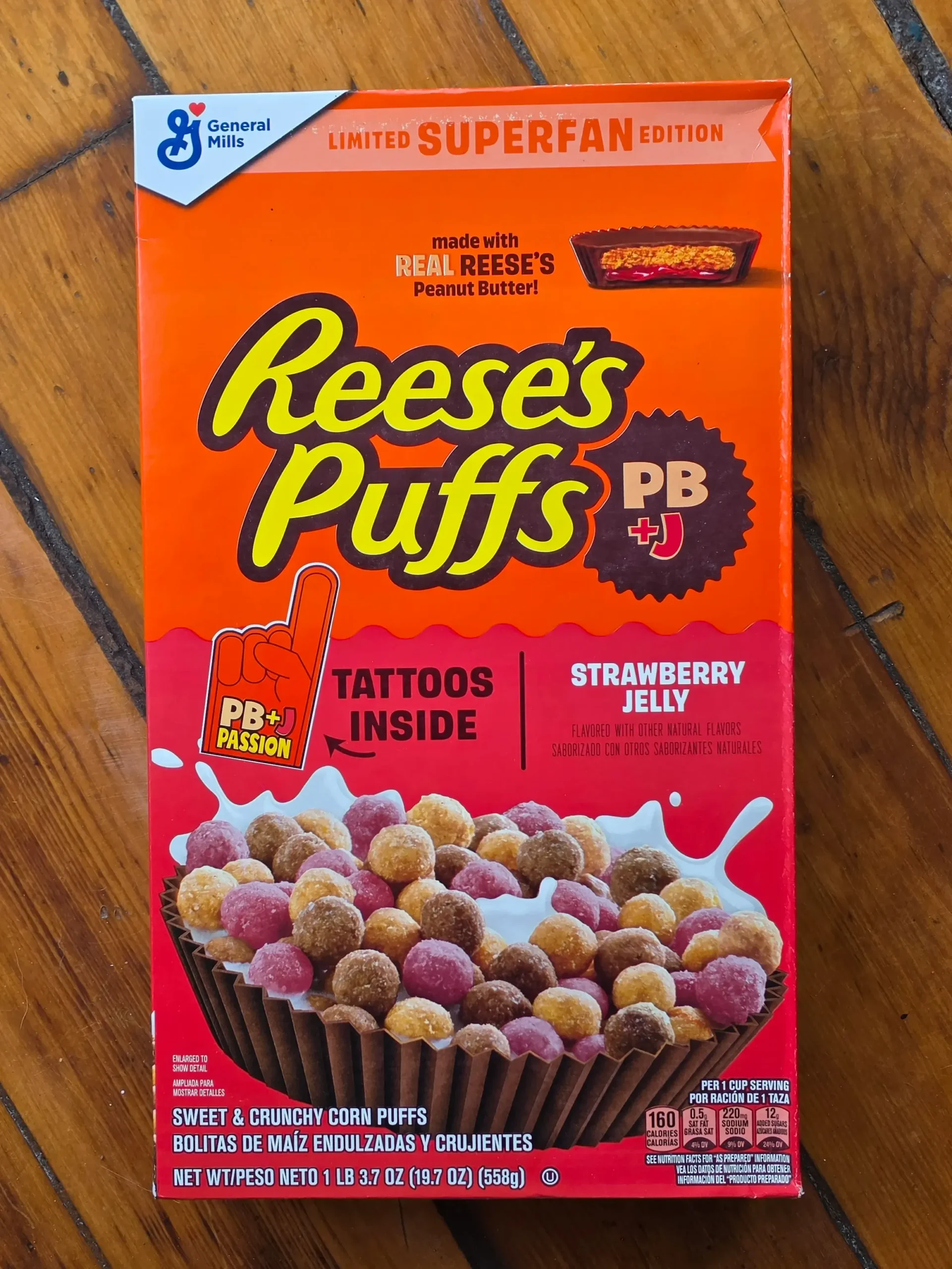 Reese's Puffs Strawberry Jelly PB+J.