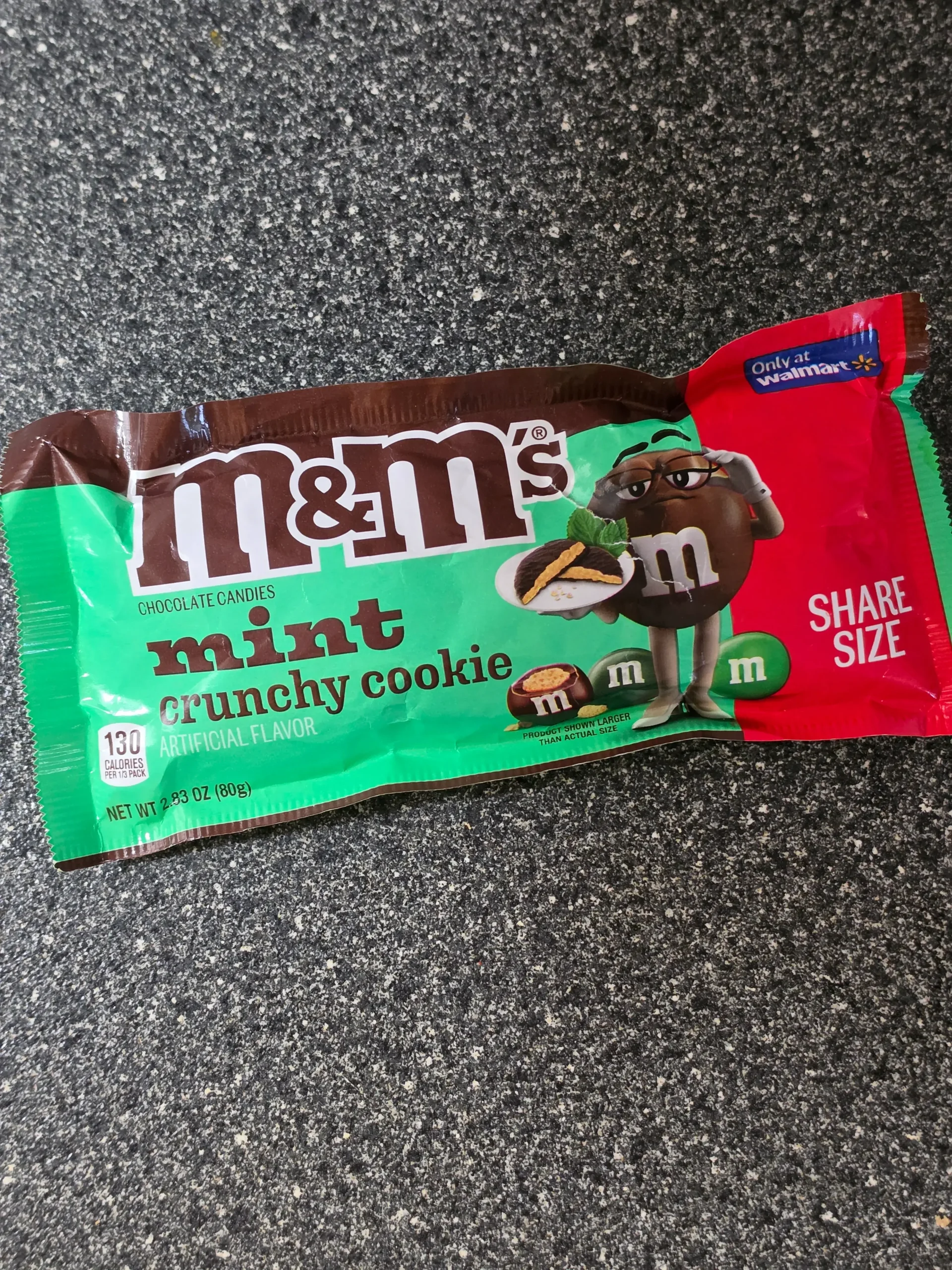 M&M's Mint Crunchy Cookie.