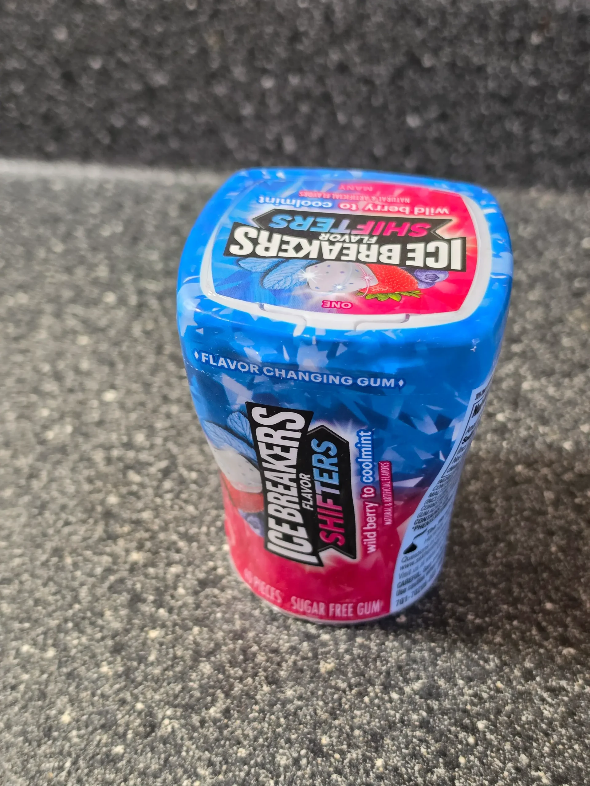 Ice Breakers Wild Berry to Cool Mint Shifters.
