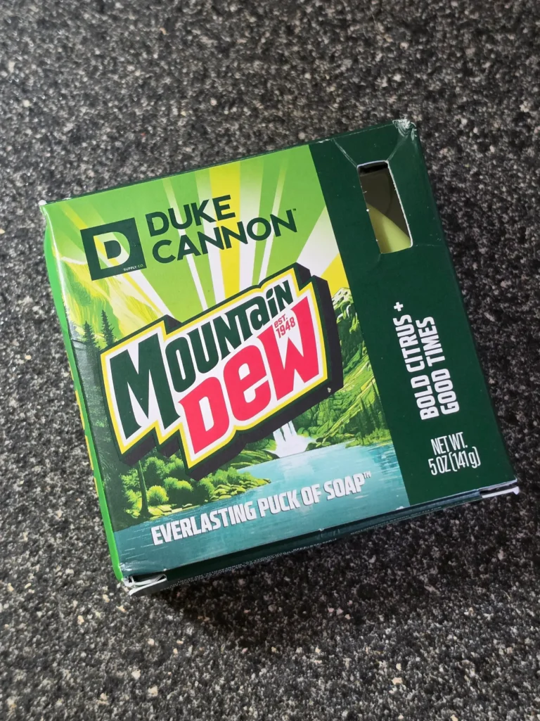 Duke Cannon Puck of Soap Mountain Dew.
