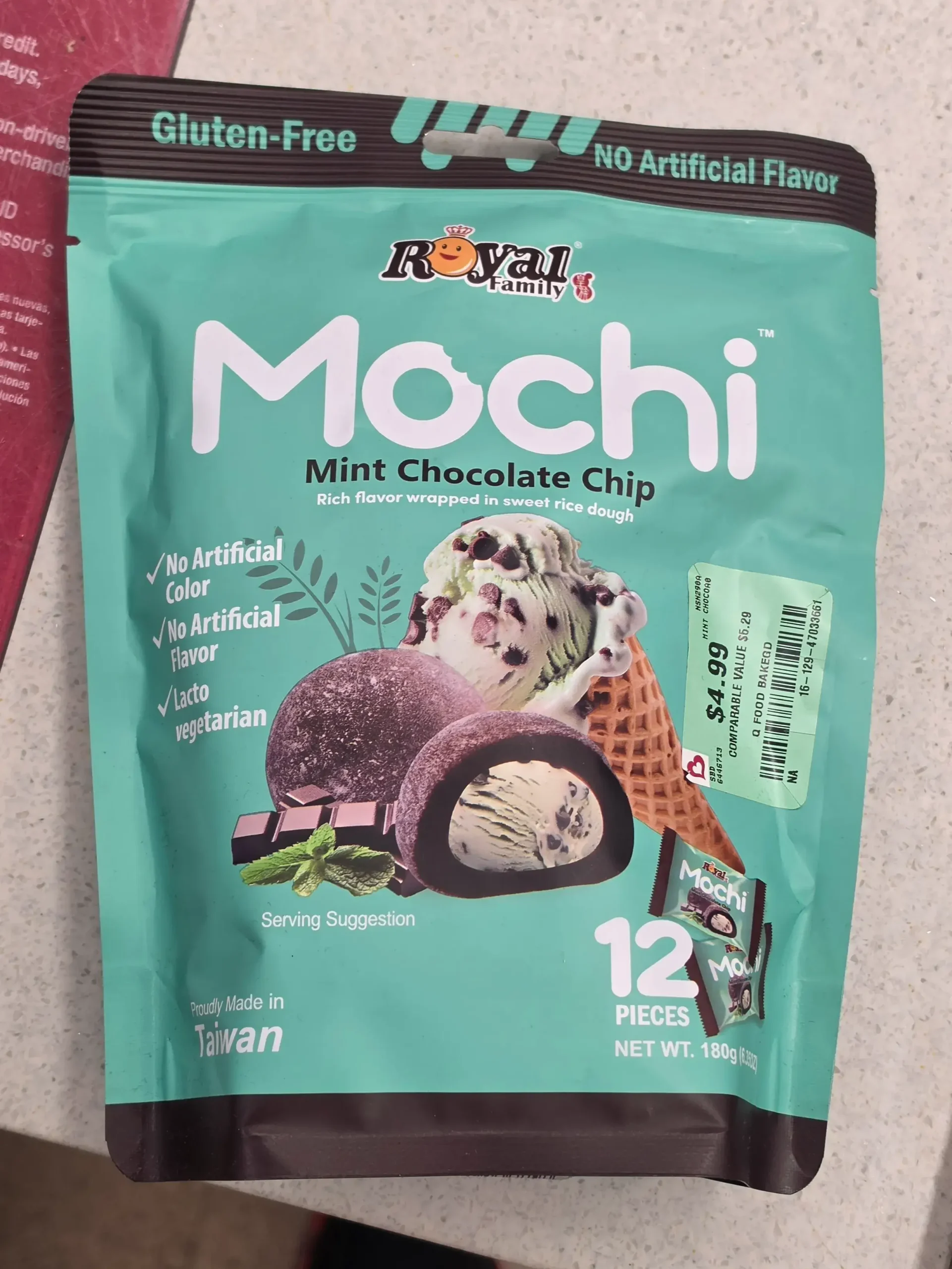 Royal Family Mochi Mint Chocolate Chip.