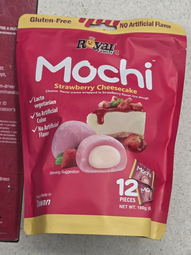 Royal Family Mochi Strawberry Cheesecake.
