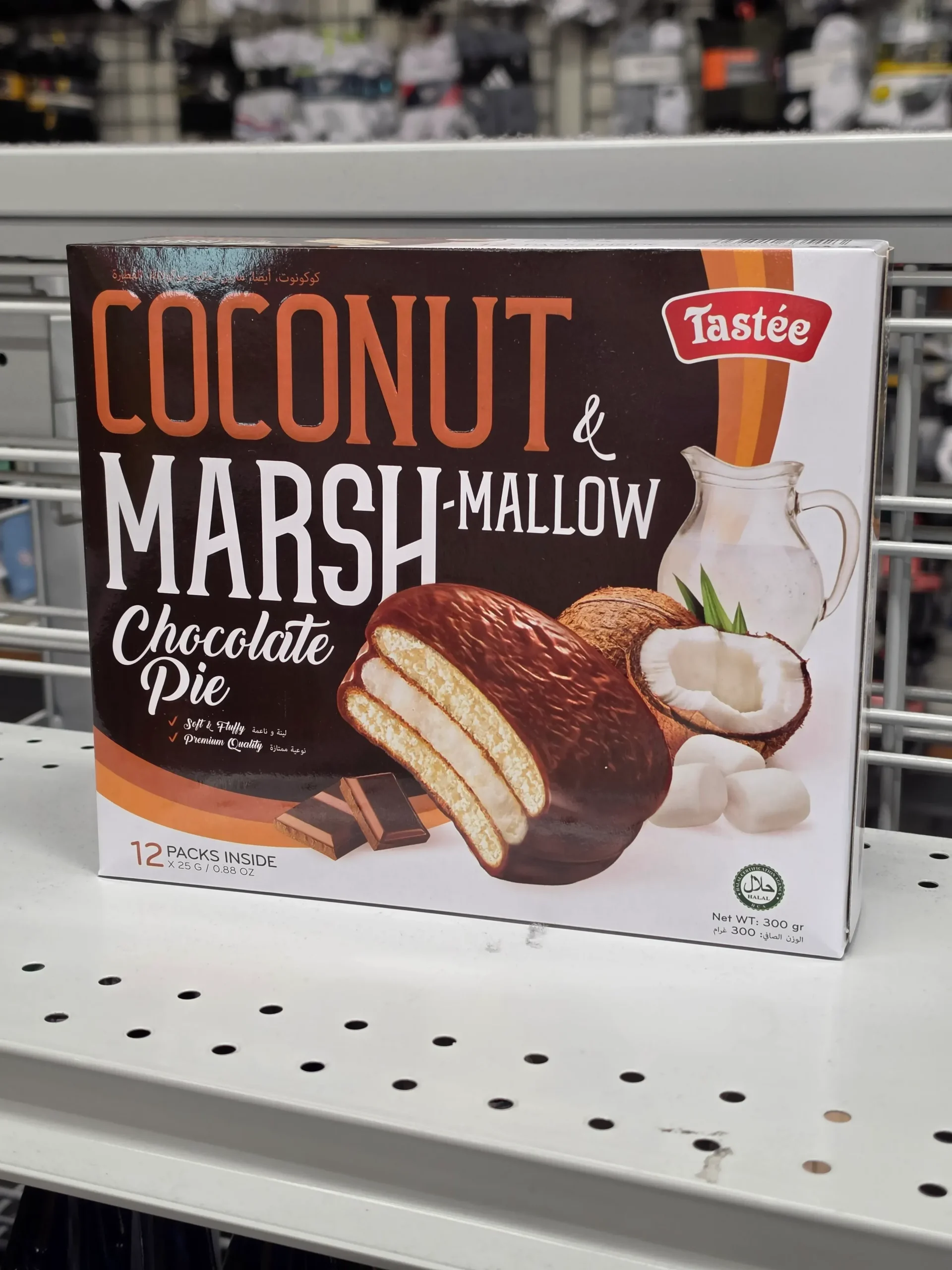 Tastes Coconut & Marshmallow Chocolate Pie.